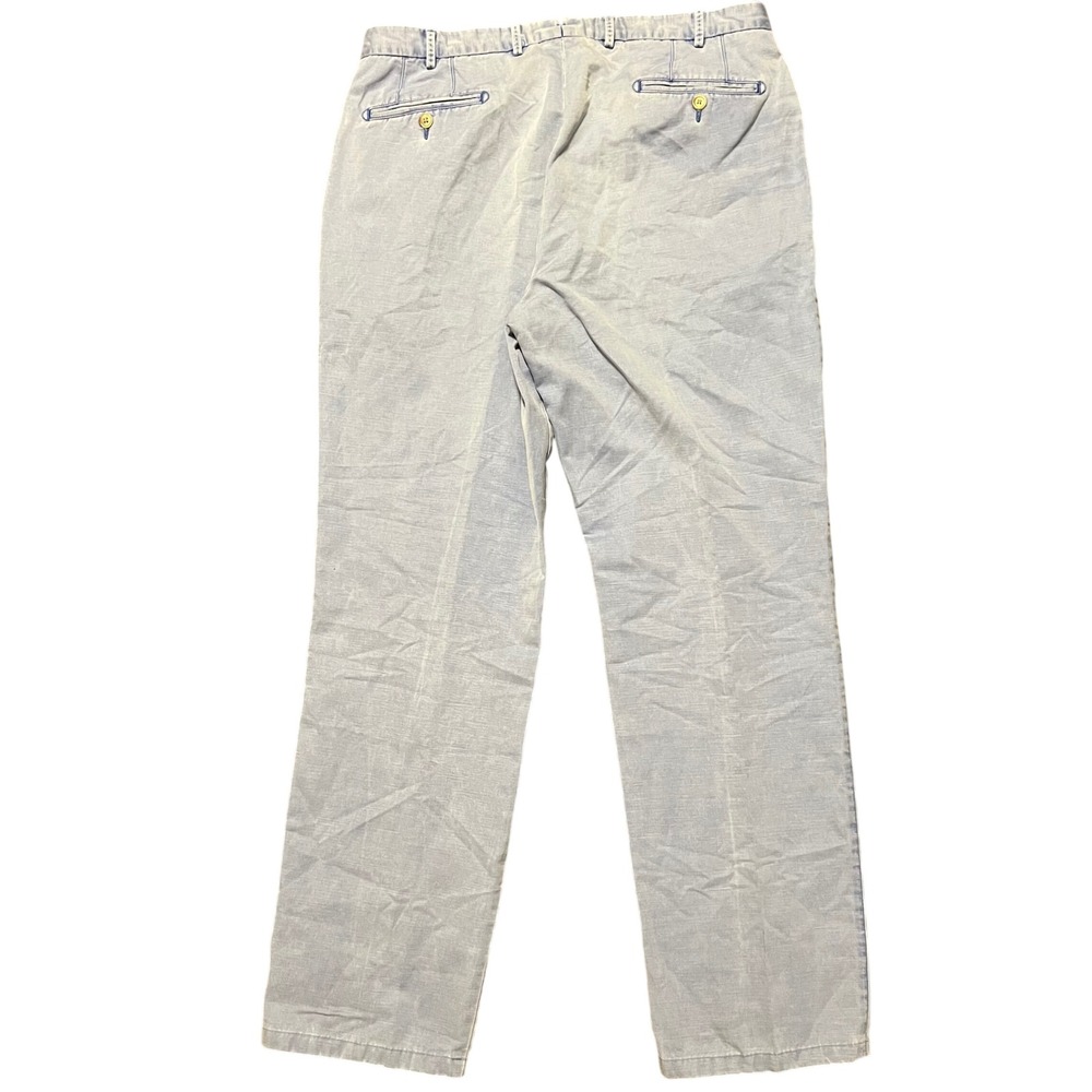 Peter Millar Mens Raleigh Washed Blue Twill Size 36x31 Pima Cotton Chinos - Picture 3 of 9